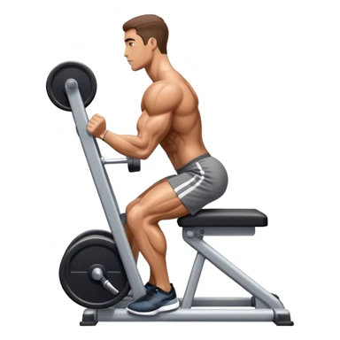 side-view triceps-machine exercise sticker