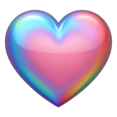 heart with a holographic edge sticker