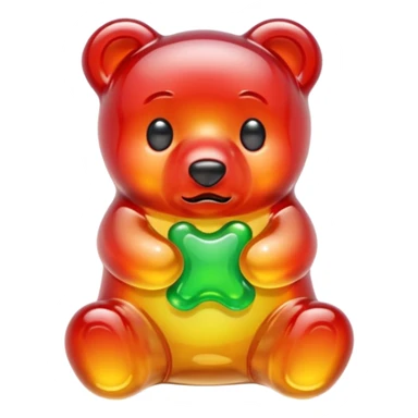 Sad and melted gummy bear sticker