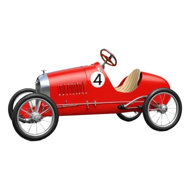 1934 Alpha Romeo racing retro cyclekart with advanced suspension and steering system  sticker