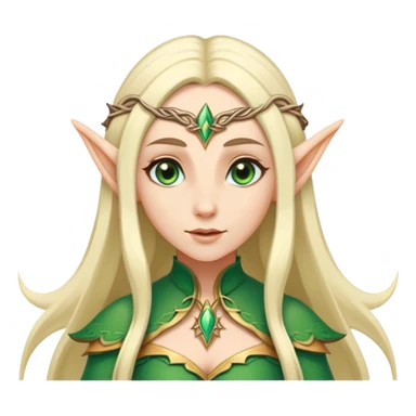 female elf with long hair and pointy ears sticker