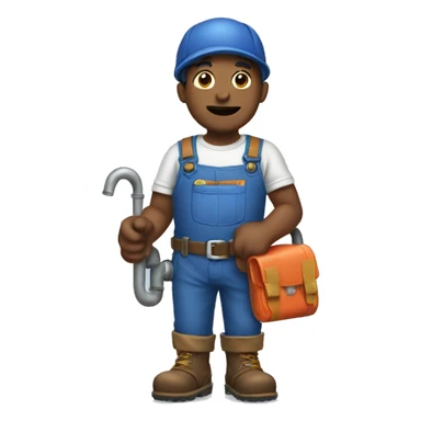 Ed wearing a plumber’s costume sticker