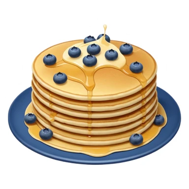 Pancake topped with blueberries sticker