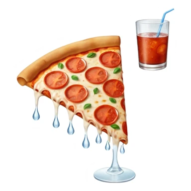 lon nước ngọt và pizza sticker