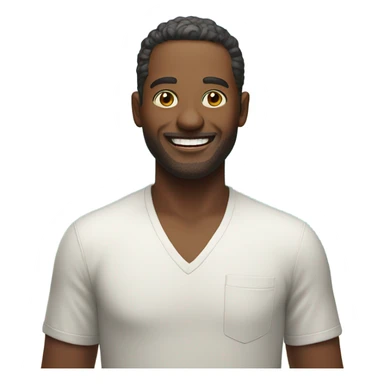 smiling man at the beach sticker