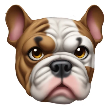 Bulldog with American flag sticker