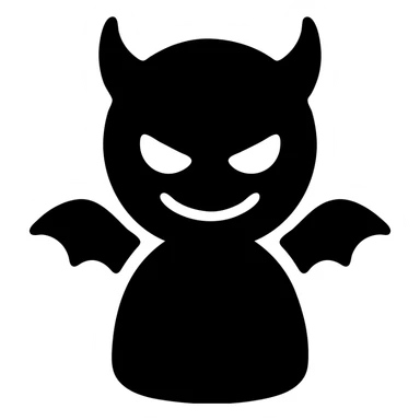a devil character sticker
