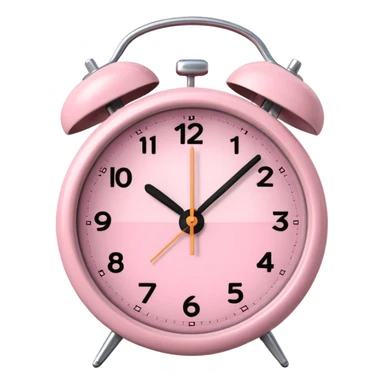 Please make me an alarm clock digital that will show six o'clock in the morning and make it in the style of ios 18.1 and aesthetic and the color is light pink  sticker