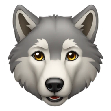 Loup sur chat sticker