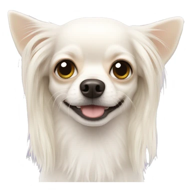 White chihuahua with longer hair sticker