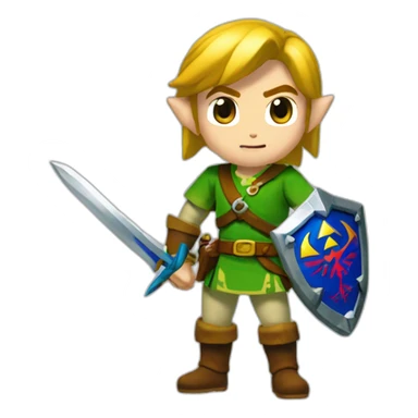 Link de Zelda avec une épée  sticker