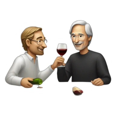 God enjoying some wine with Steve Jobs in the iCloud sticker