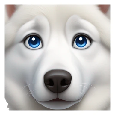 white husky blue eyes sticker