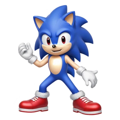 sonic the hedgehog standing straight  sticker