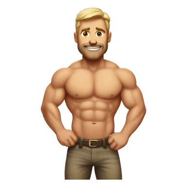 muscular Australian dad sticker