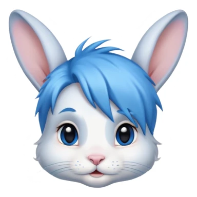 pretty easter boy bunny with blue hair sticker