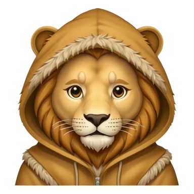 Hooded lion  sticker