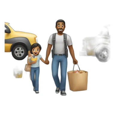 Dad leaving family to get milk sticker
