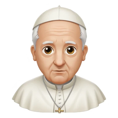 Pope in long line  sticker