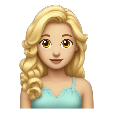 Wonderful dreamer Sweet Smart rounded face blonde with half hair sticker