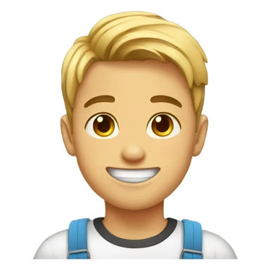 Boy with braces  sticker