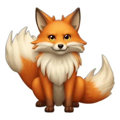 9 tailed fox sticker