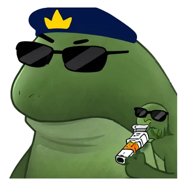 Penguin smoking weed while riding another penguin  sticker