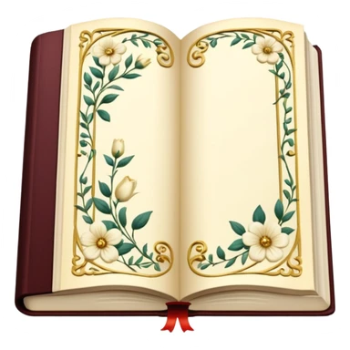 open journal book with writting pretty sticker