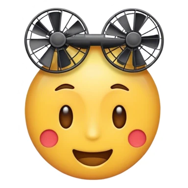 An emoji of a fan sticker