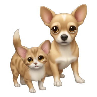 Chiwawa et écaille de tortue chat sticker