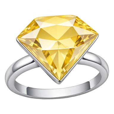 emoji diamond ring in a pastel yellow box  sticker