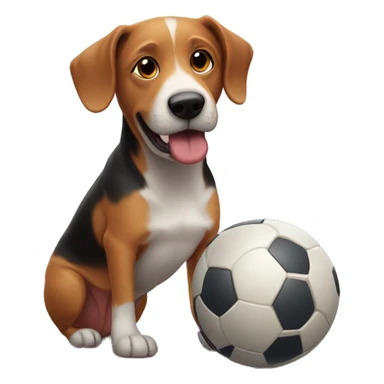 Un perro salchicha con una pelota sticker