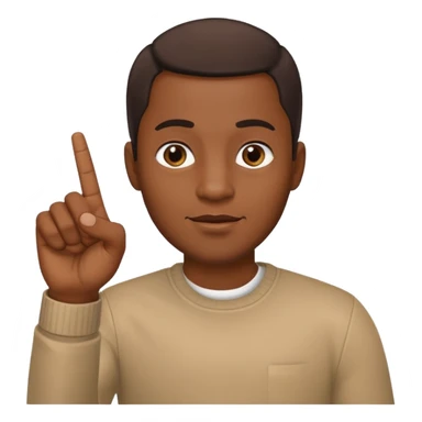 black man throwing a finger sign sticker