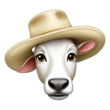 Chèvre avec un chapeau sticker