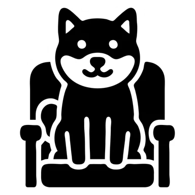 Shiba Inu sitting in a movie theater sticker