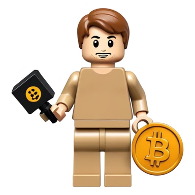 lego homme hackeur bitcoin sticker
