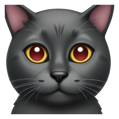 Black Cat with heart eyes sticker
