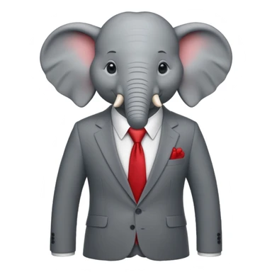 The elephand went in a suit
 sticker
