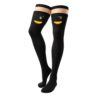 Just Plain Black over knee socks sticker
