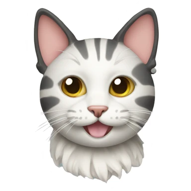 cat with crinkle ball sticker