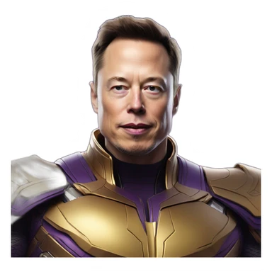 Elon musk as thanos sticker