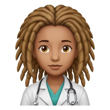 girl doctor with dreadlock sticker