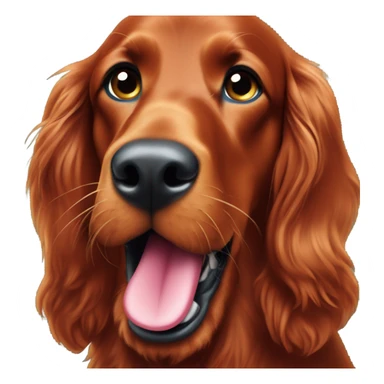 Irish setter stealing a slipper sticker