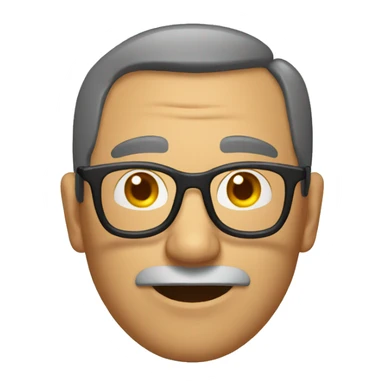 middle aged mexican man with side combover with glasses and polo sticker
