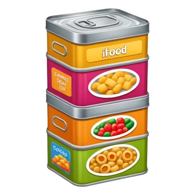 canned food in a box sticker
