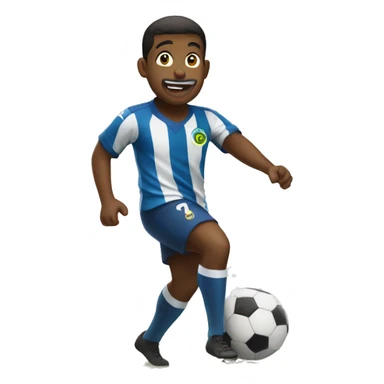 criança jogando bola sticker