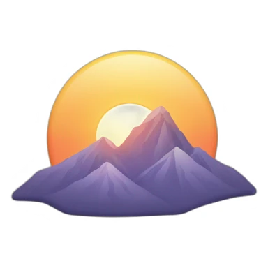 Coucher de soleil en montagne  sticker