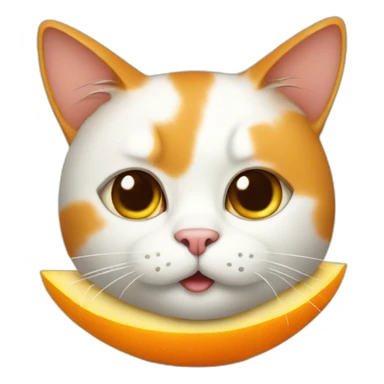 cat orange like a mango sticker