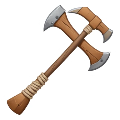 stone ax tied with string sticker