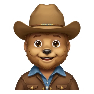 bear with cowboy hat sticker